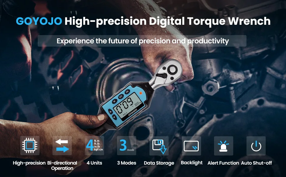 GOYOJO MINI Digital Torque Wrench 1/4‘’ 3/8‘’ 1/2‘’ Professional Bike Car Repair Adjustable Torque Wrench Hand Tools