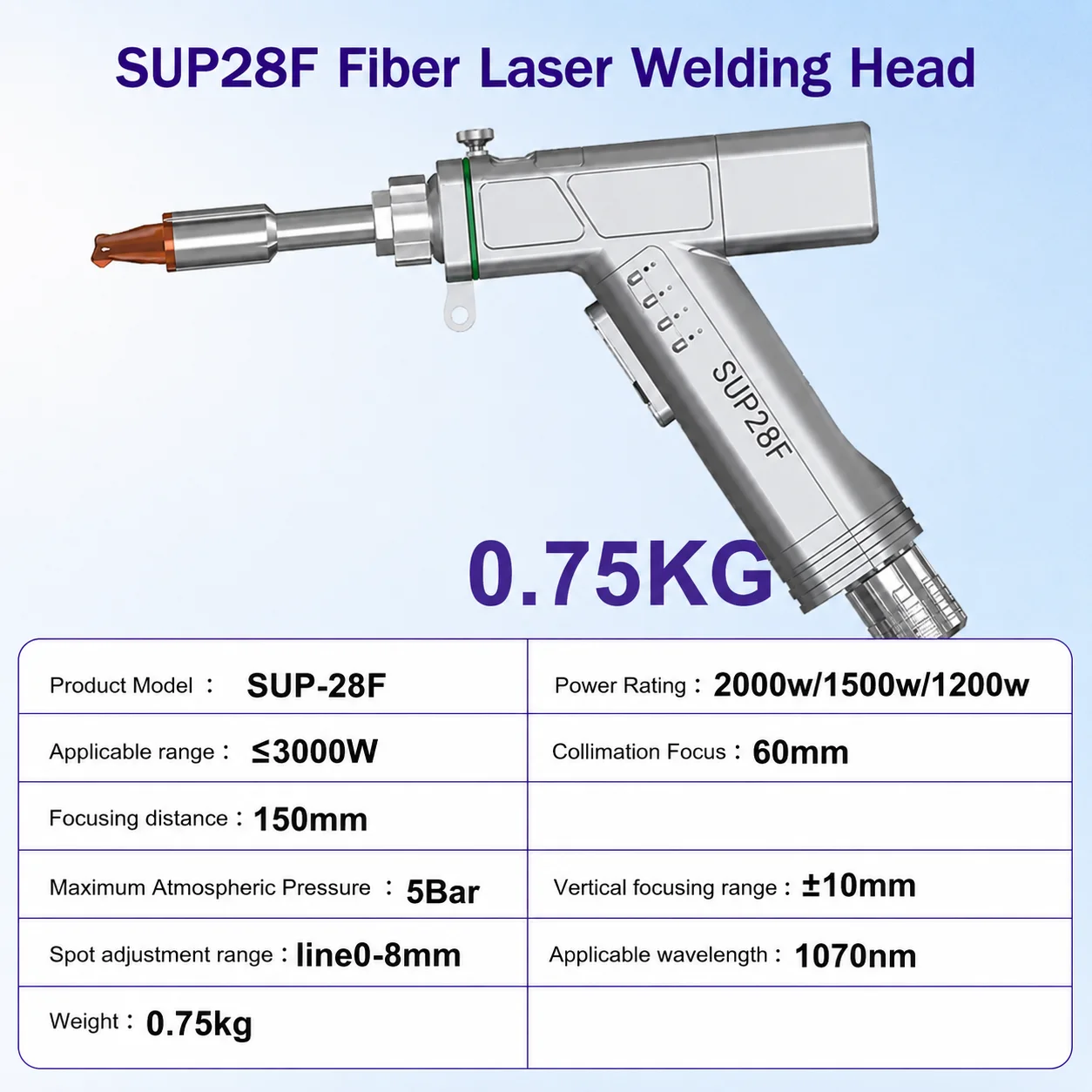 Air Cooling 4 in 1 Laser Welding Machine 1500W 2000W Handheld Laser Welder Cleaner Cutter SUP28F Energy Saving 50%