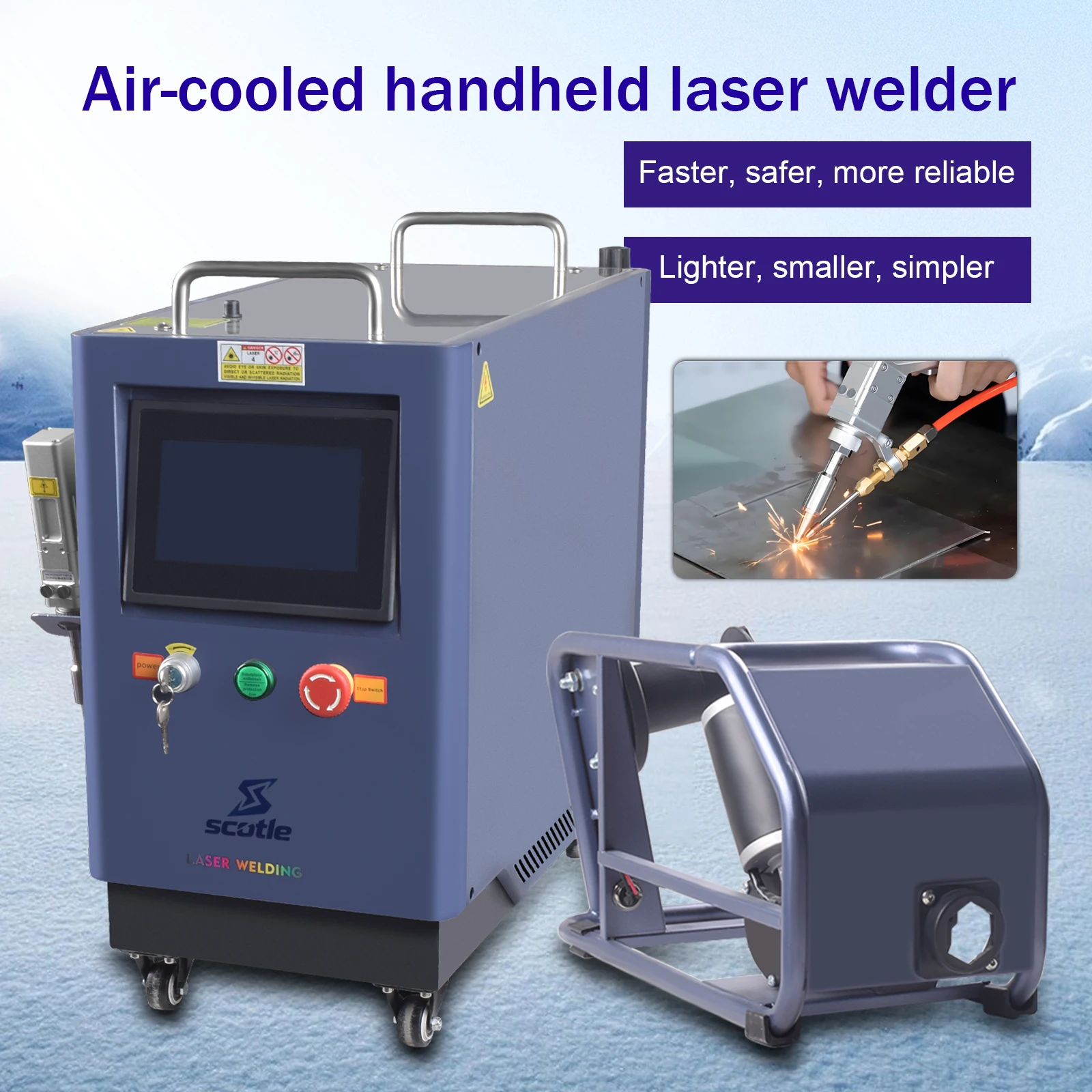 Air Cooling 4 in 1 Laser Welding Machine 1500W 2000W Handheld Laser Welder Cleaner Cutter SUP28F Energy Saving 50%