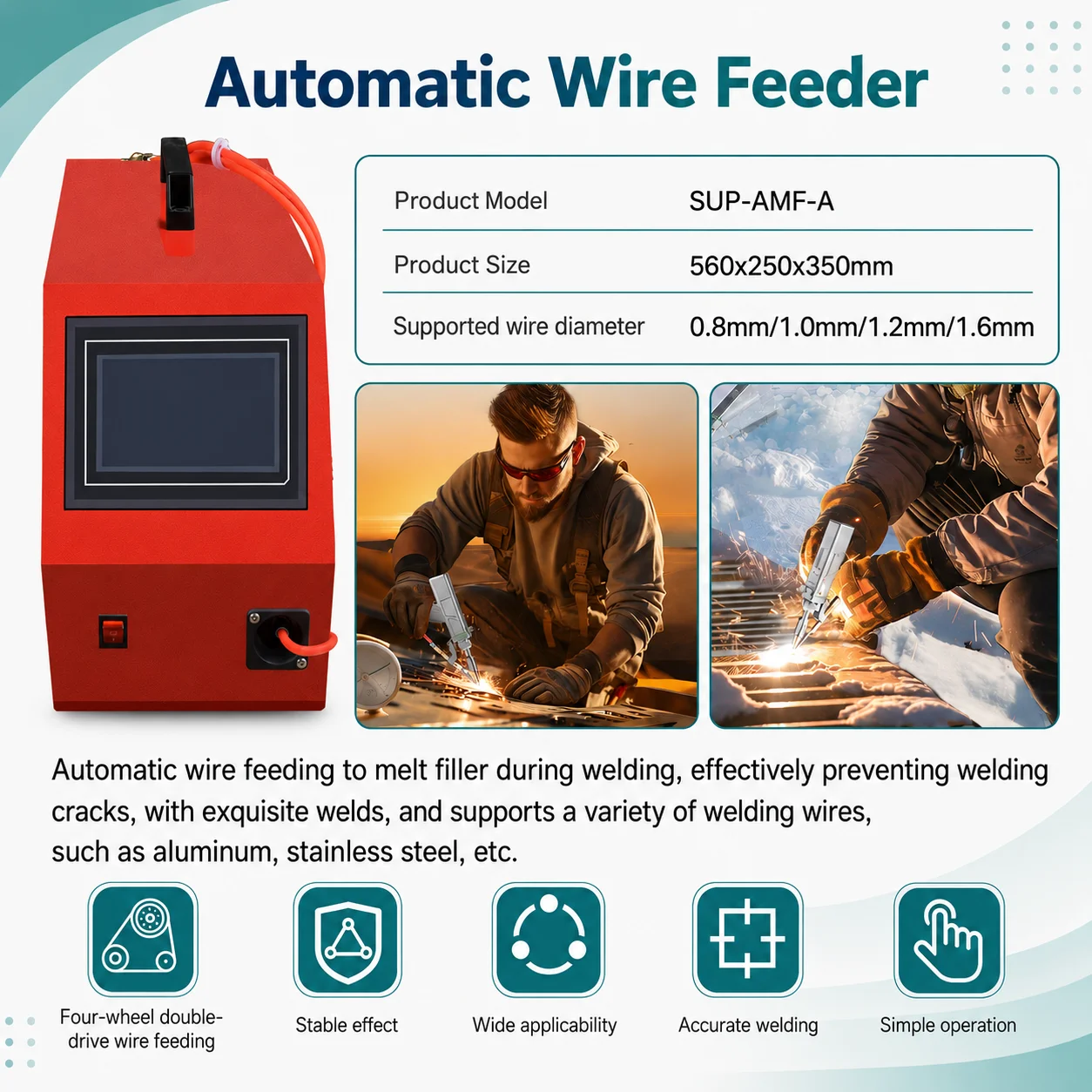 BWT 2000W 4 In 1 Laser Welding Machine 1500W Laser Welder with Welding Cleaning Cutting Weld Seam Cleaning for Metal SUP28T Welding Head With Auto Wire Feeder
