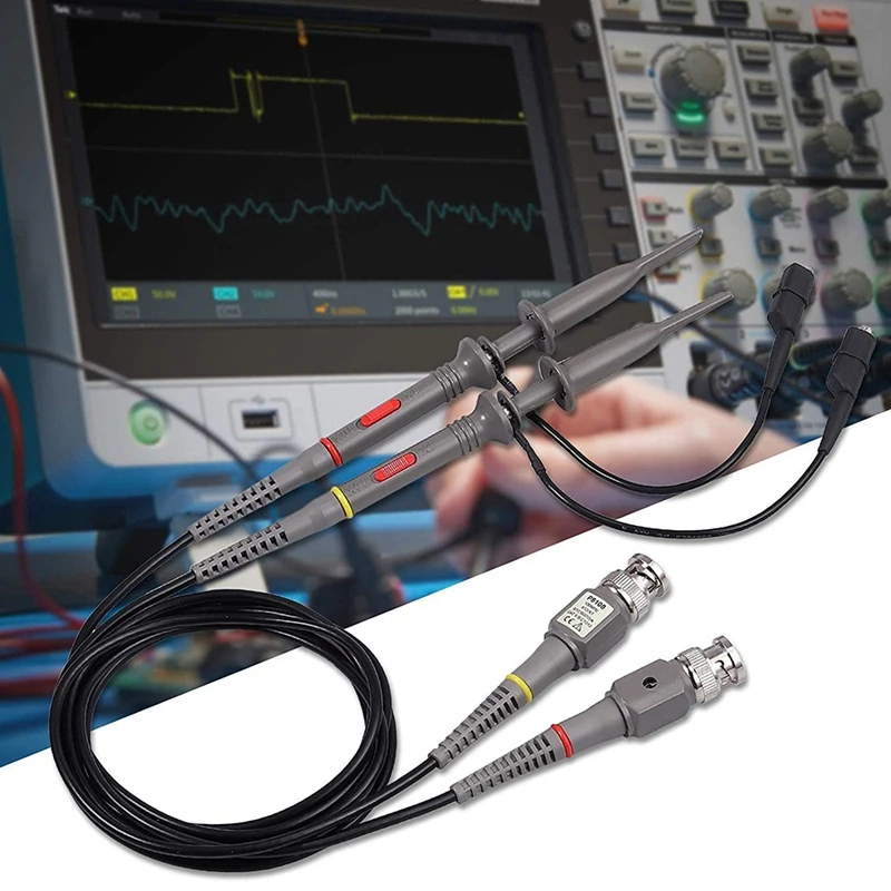 Universal Oscilloscope Probe With Accessories Kit 100Mhz Oscilloscope Clip Probes With BNC To Test Lead Kit