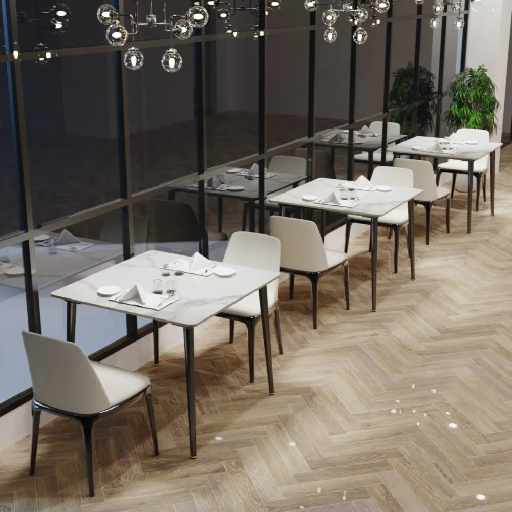 LUVODI 80CM Square Kitchen Dining Table,Modern Dining Room Table with Metal Legs for Living Room Coffee Shop Restaurant