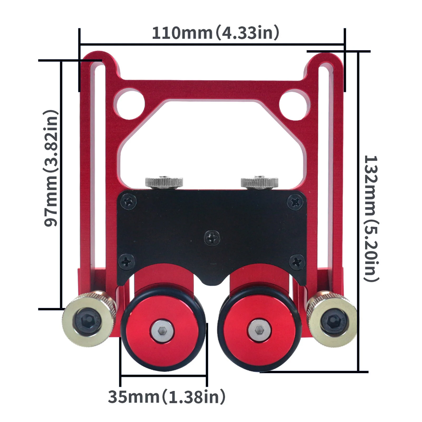 Woodworking Presser Roller Rubber Wheel Aluminum Alloy Table Saw Stock Roller Easy Installation High Accuracy for Workpiece
