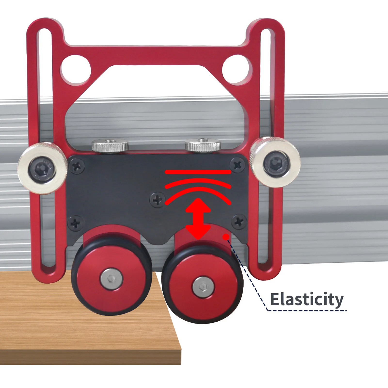 Woodworking Presser Roller Rubber Wheel Aluminum Alloy Table Saw Stock Roller Easy Installation High Accuracy for Workpiece