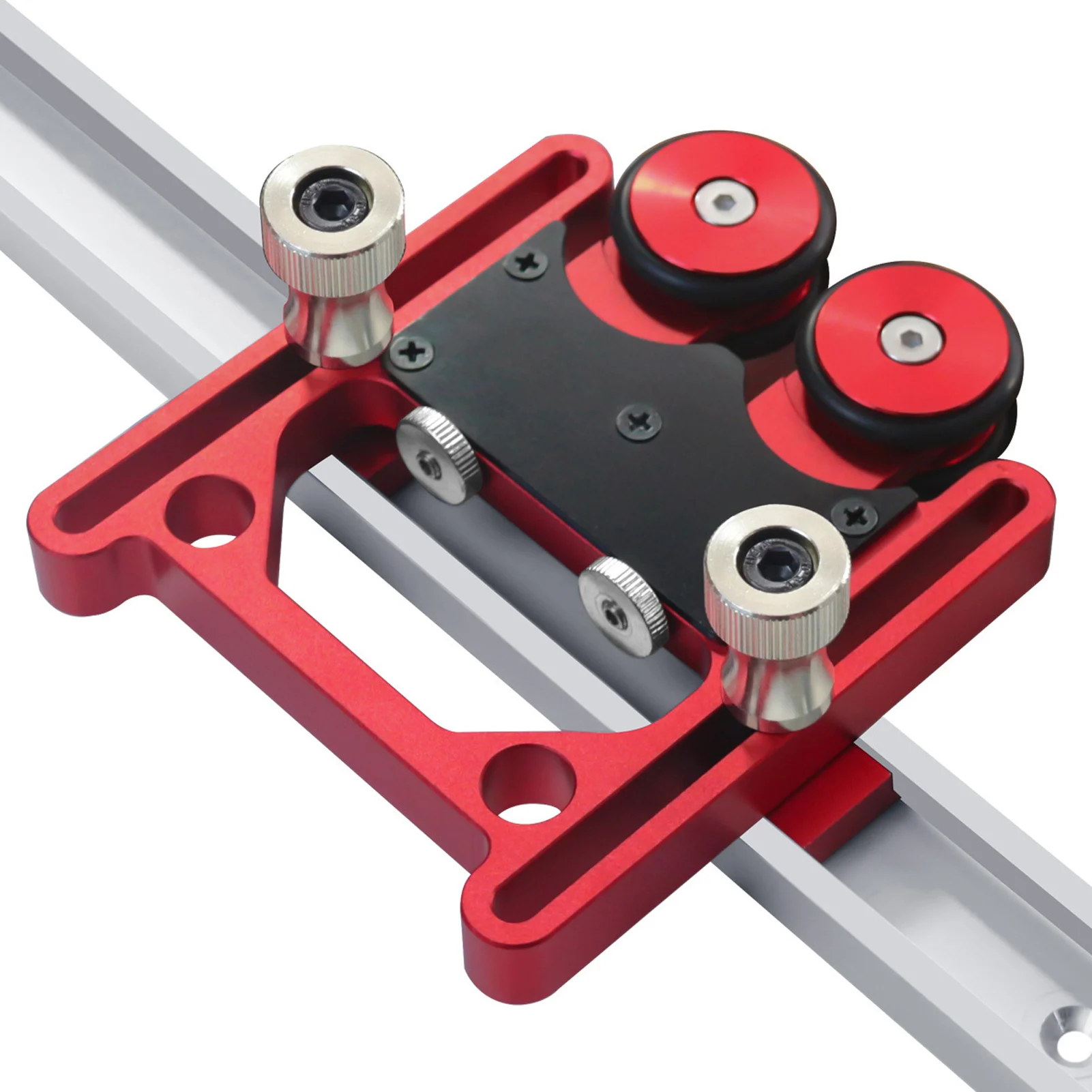 Woodworking Presser Roller Rubber Wheel Aluminum Alloy Table Saw Stock Roller Easy Installation High Accuracy for Workpiece
