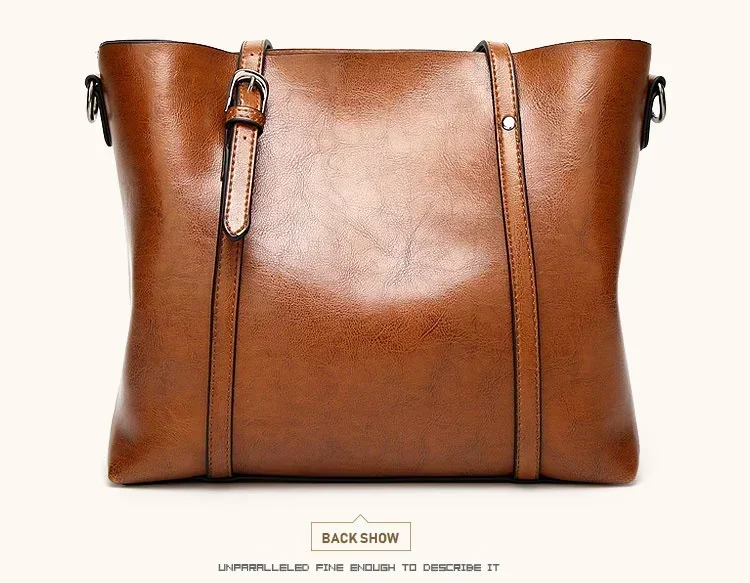 High-Quality Vintage Oil Wax Shoulder Bag for Women Premium Tote & Crossbody Handbag Designer Style Satchel for Everyday Use