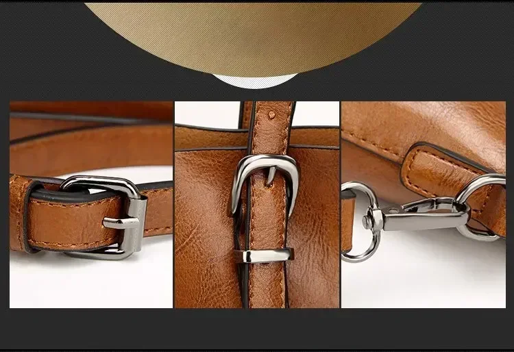 High-Quality Vintage Oil Wax Shoulder Bag for Women Premium Tote & Crossbody Handbag Designer Style Satchel for Everyday Use