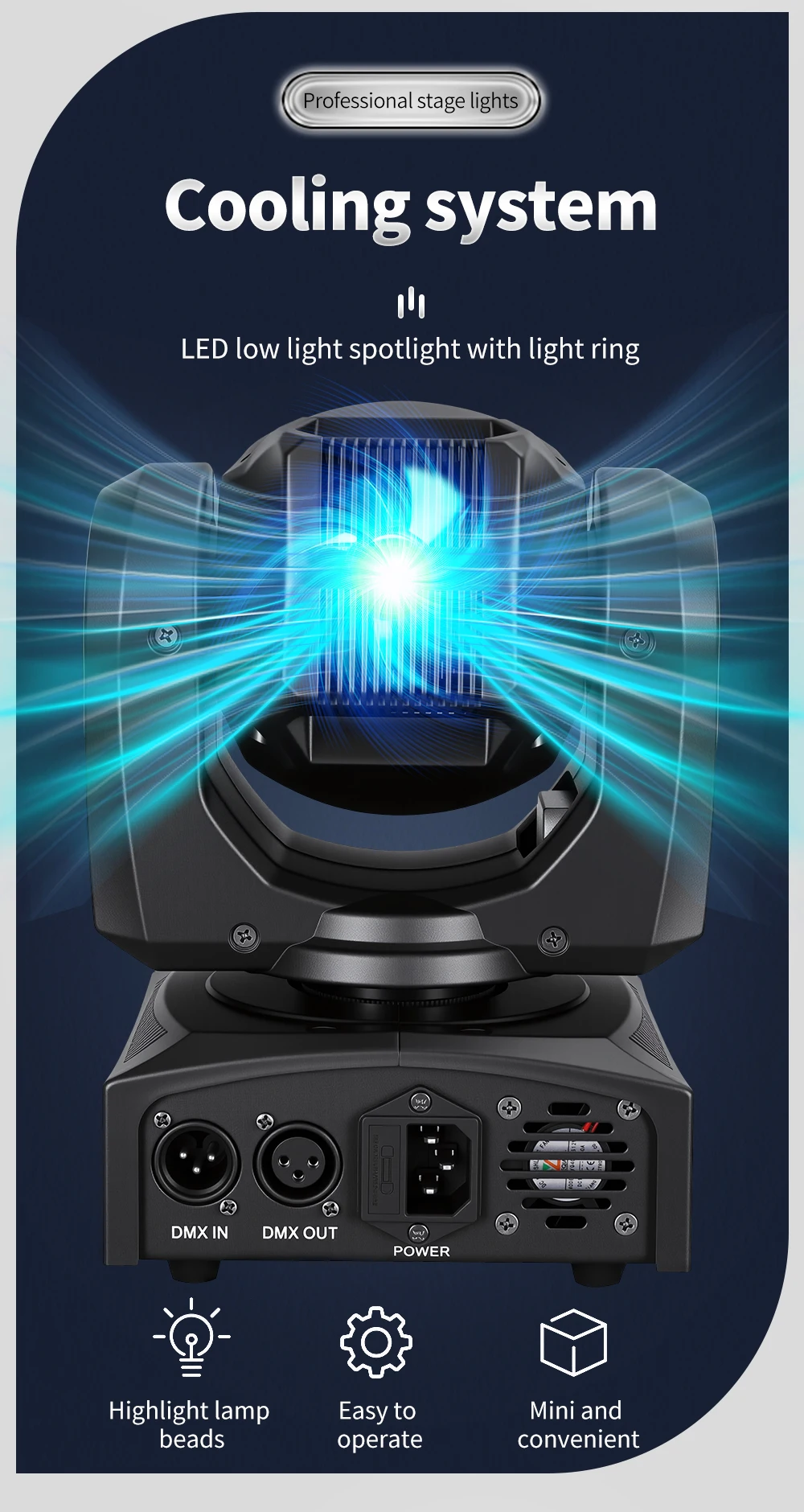 NOVALUX 4PCS 60W LED Moving Head Pattern Light DMX512 DJ Stage Light 9/11 Channels 7 Gobos 7 Colors Beam Spotlight for Disco Bar Party Wedding Live Show Club Lighting