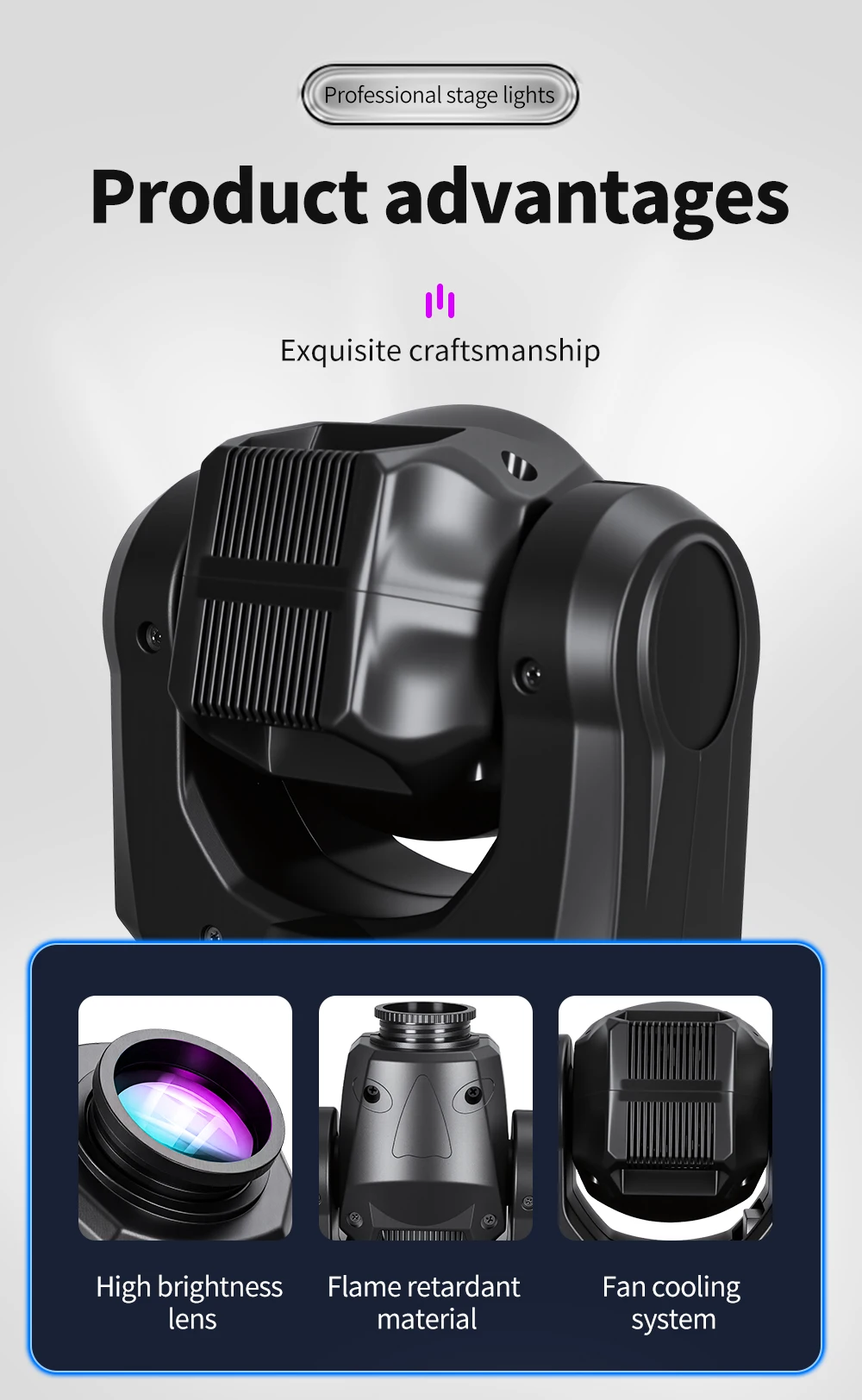 NOVALUX 4PCS 60W LED Moving Head Pattern Light DMX512 DJ Stage Light 9/11 Channels 7 Gobos 7 Colors Beam Spotlight for Disco Bar Party Wedding Live Show Club Lighting
