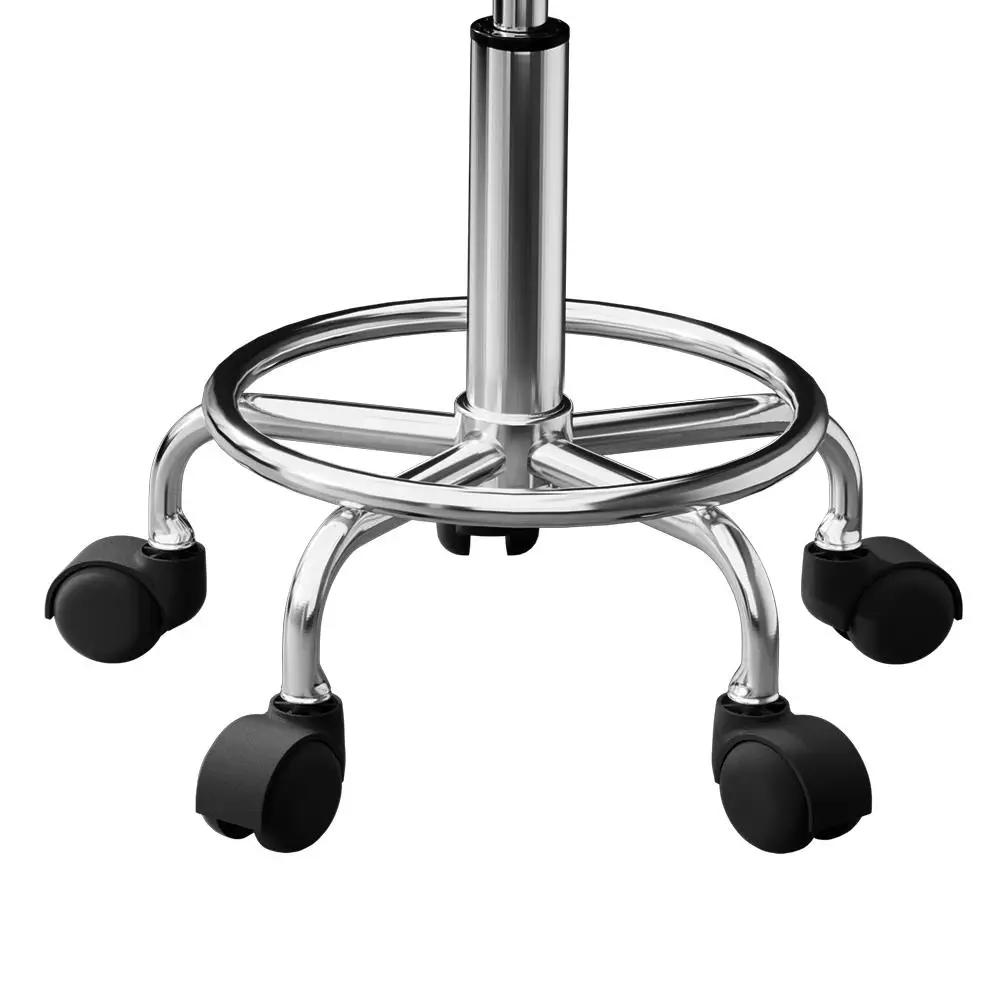Salon Stool Round Swivel Chair Adjustable Height Rolling Beauty Spa Stool Upholstered Backless Seat for Salon Office Home Use