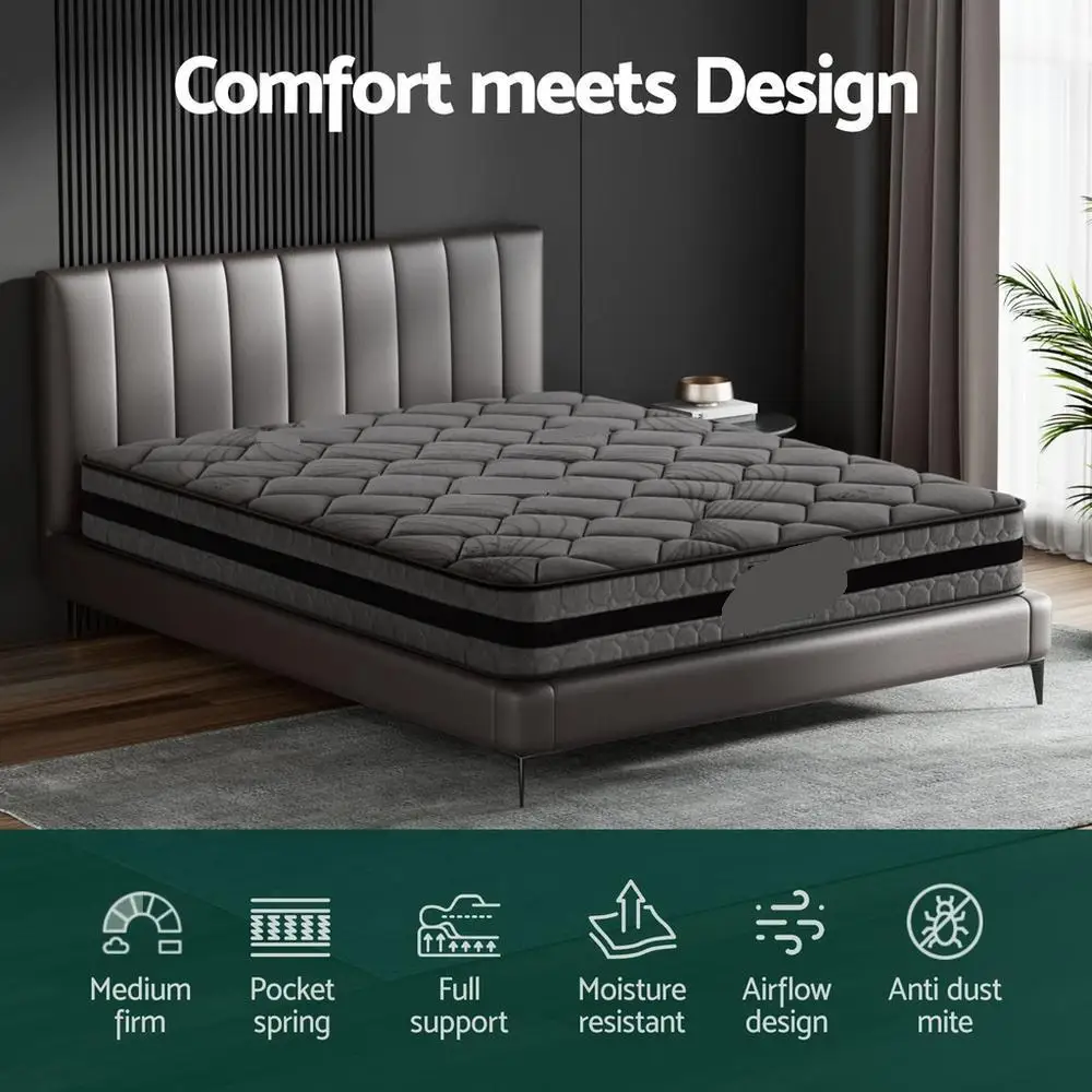 22cm Medium Firm King Size Mattress