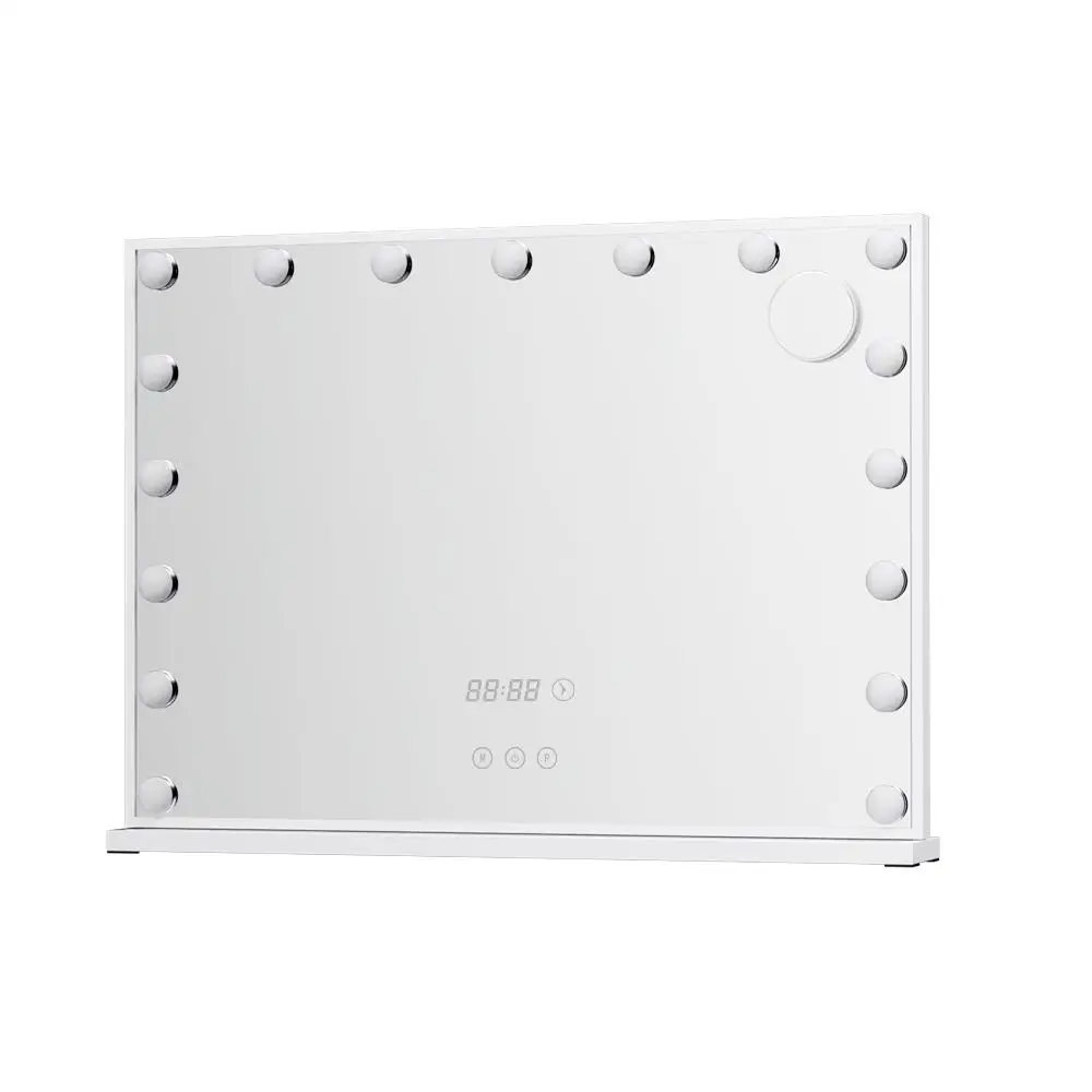 80x60cm Hollywood Vanity Makeup Mirror with LED Light Tabletop White