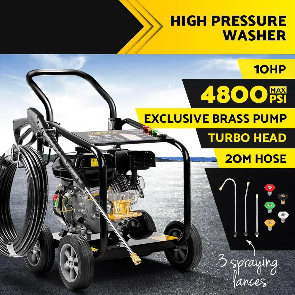 Petrol High Pressure Washer with 20M Hose Powerful Outdoor Cleaning Machine