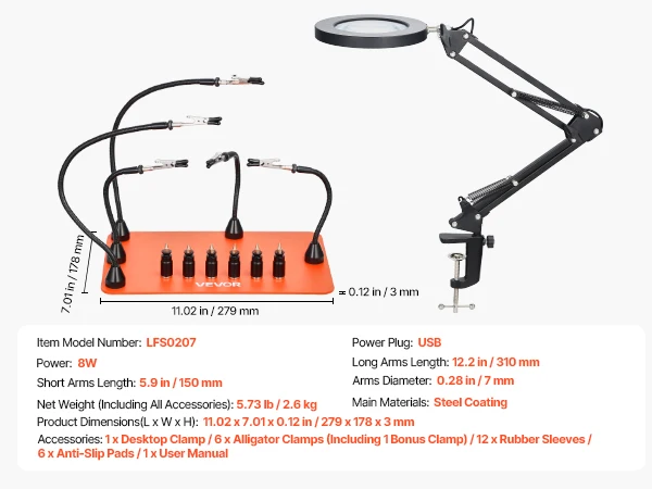 SucceBuy Magnetic Helping Hands Soldering Station with PCB Pillar Holder & Heavy-Duty Base Electronic Repair Craft Hobby DIY