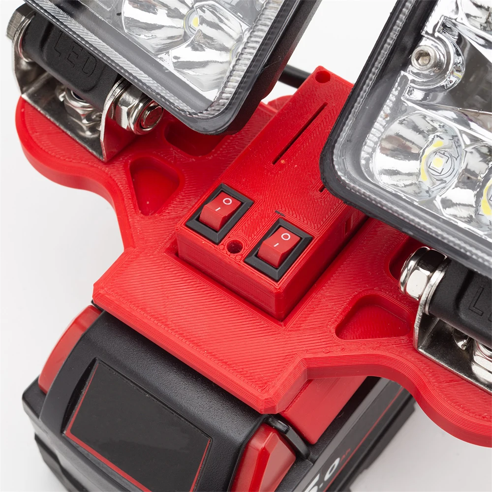 1PCS Portable Cordless LED Working Light For Milwaukee 18V Lithium Battery W/USB Outdoor Work Fishing Handheld Emergency Light(NO Battery)
