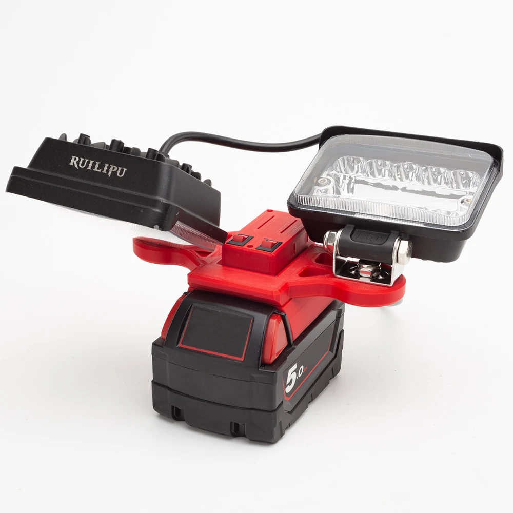 1PCS Portable Cordless LED Working Light For Milwaukee 18V Lithium Battery W/USB Outdoor Work Fishing Handheld Emergency Light(NO Battery)
