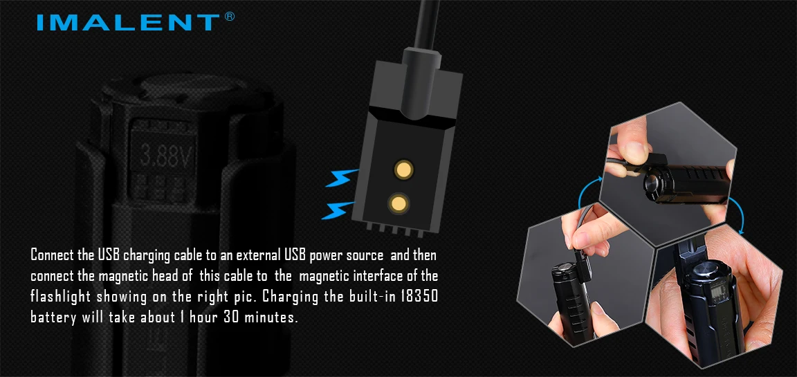 IMALENT LD70 EDC Powerful Flashlight Rechargeable Torch 4000 Lumens Cree XHP70.2 Led Handlight for Camping Hiking Self Defense