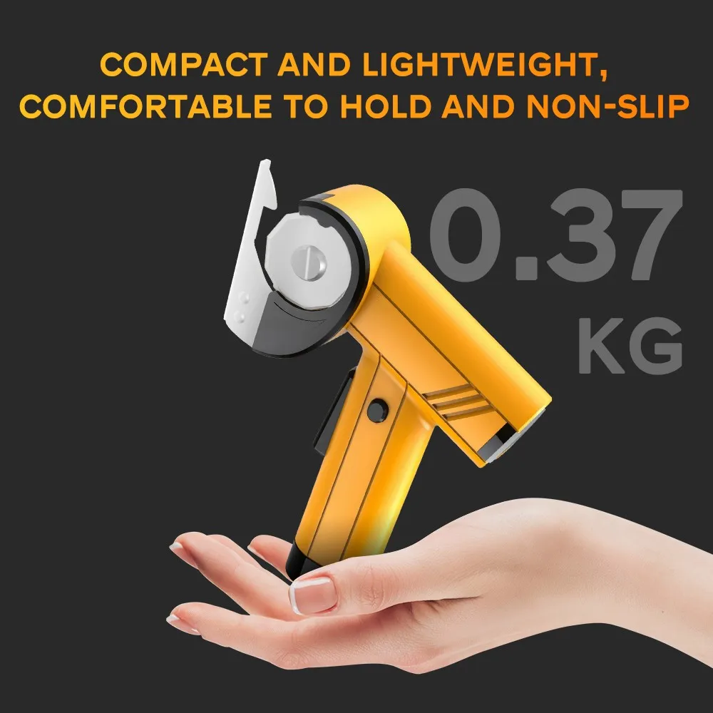 LED Cordless Electric Scissors Rotary Cutter Carton Carpet PC Fabric Leather