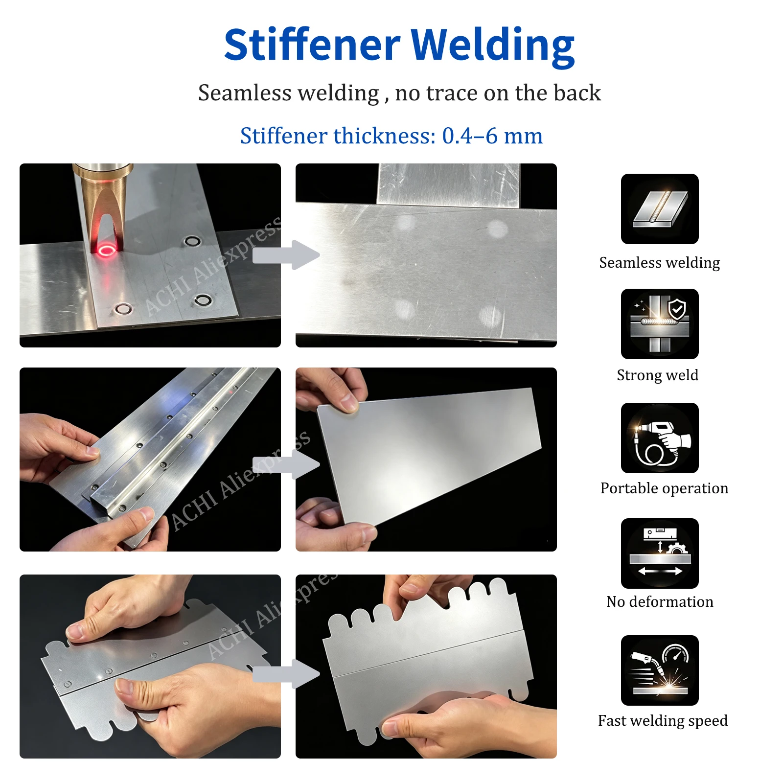 2000W 7 in 1 Laser Battery Welding Stiffener Welding Laser Cleaning Cutting Welding Machine for Metal Handheld Laser Welder