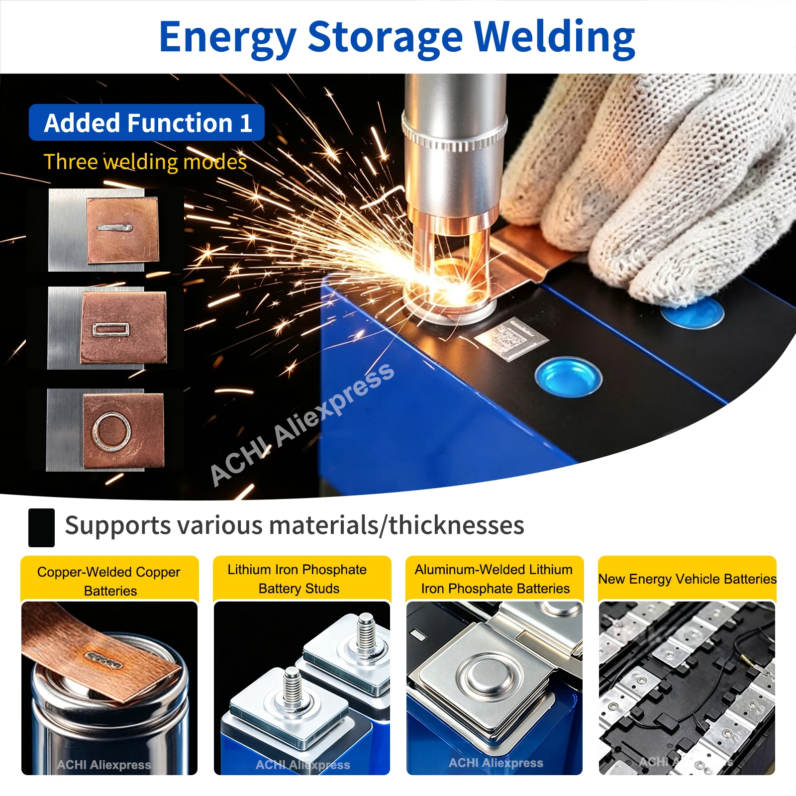 2000W 7 in 1 Laser Battery Welding Stiffener Welding Laser Cleaning Cutting Welding Machine for Metal Handheld Laser Welder