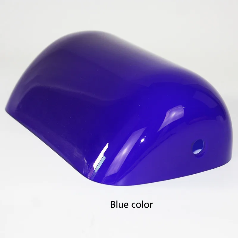 Green/Blue/Amber/White color BANKER Table LAMP glass replacement shade cover