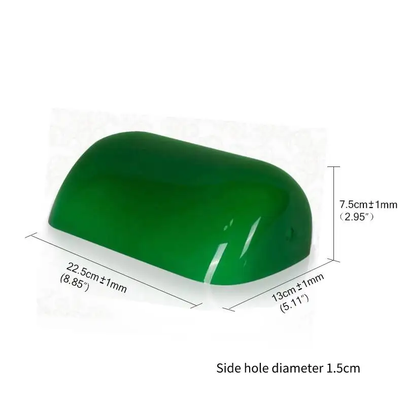 Green/Blue/Amber/White color BANKER Table LAMP glass replacement shade cover