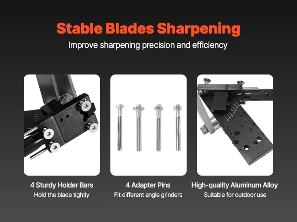 VEVOR Lawn Mower Blade Sharpener Balancer 15° - 45° Adjustable Lawnmower Blade Sharpening Tool Compatible with Angle Grinders