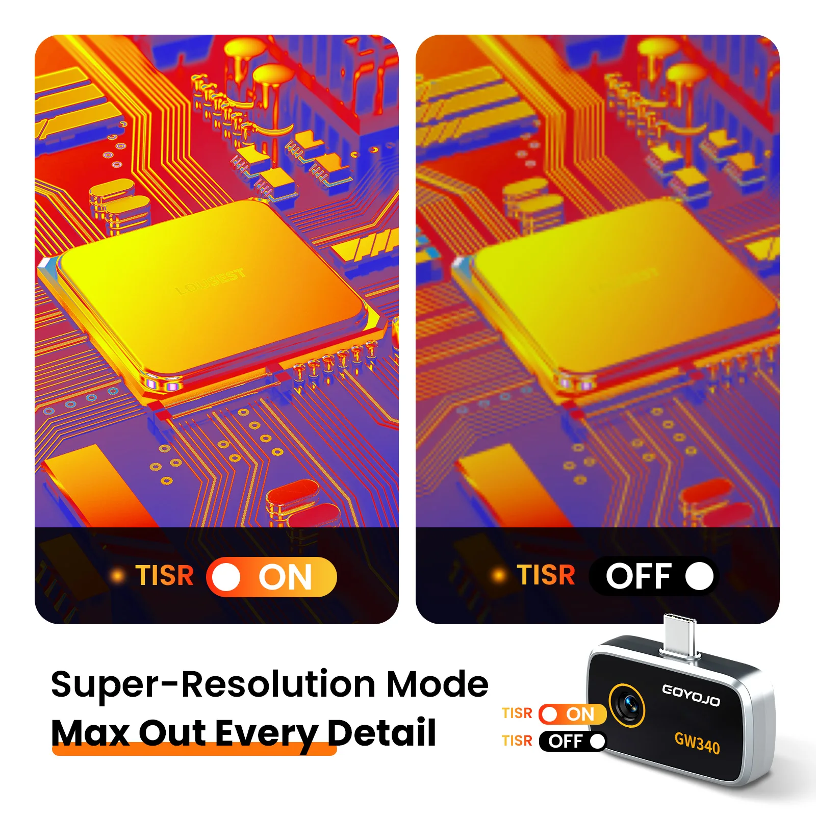 GW192A GW340 Infrared Thermal Imager Inspection Repair Thermographic Camera New Thermal Imaging Camera for Android iPhone
