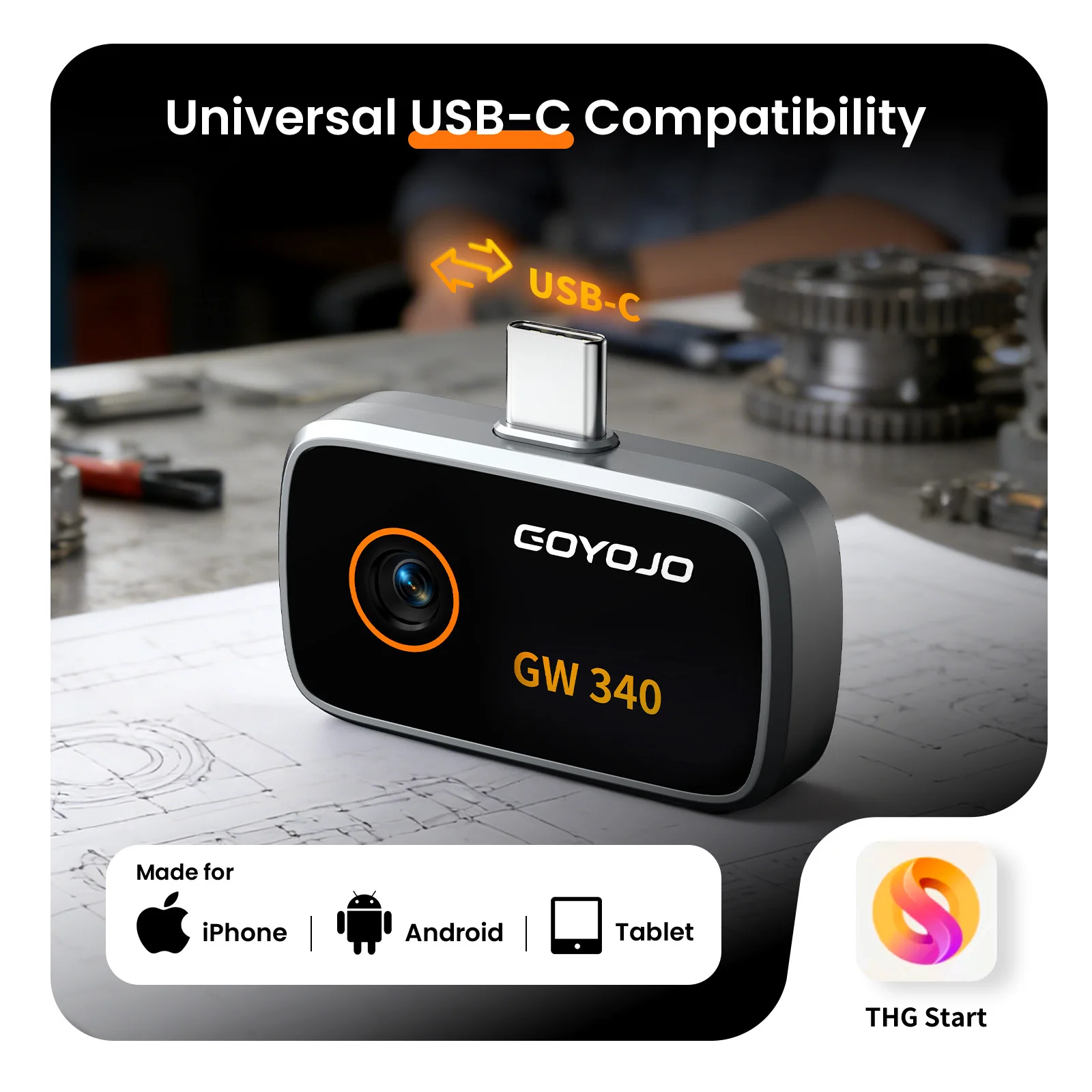 GW192A GW340 Infrared Thermal Imager Inspection Repair Thermographic Camera New Thermal Imaging Camera for Android iPhone