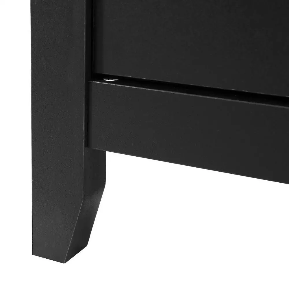Modern Black Buffet Sideboard with Shelves Double Door Storage Cabinet for Dining Room Living Room Kitchen Organizer Furniture