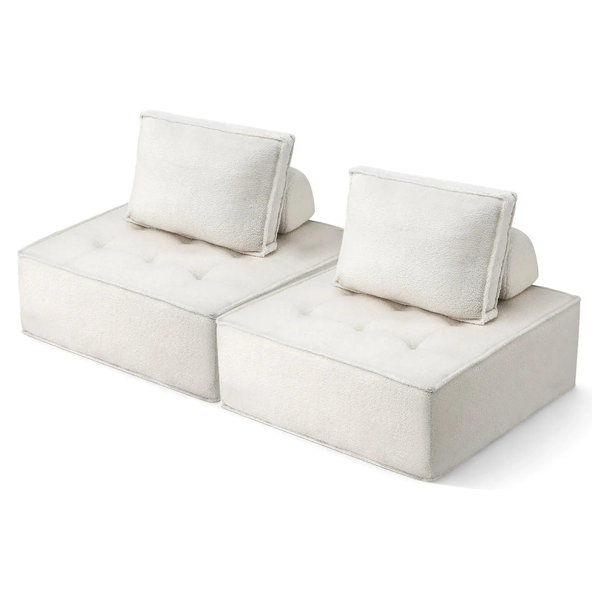 2 Floor Sofa Lounge Chair with Pillow Foldable Lazy Floor Seat for Living Room Bedroom Reading Relaxation Seat Cushion Comfortable Home Furniture