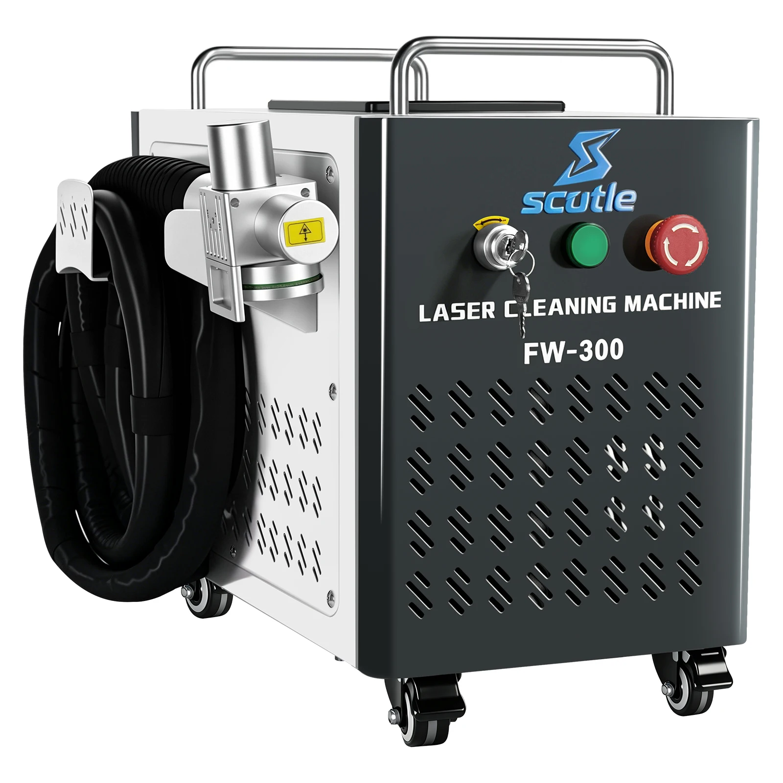 300W JPT Mopa Pulsed Laser Cleaning Machine Portable Laser Cleaner No Damage Material for Metal Wood Rust Oil Paint Removal