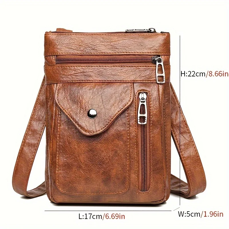 Vintage Mobile Phone Bag, Women'S Mini Crossbody Bag, Daily Zipper Purse Gift for Mom