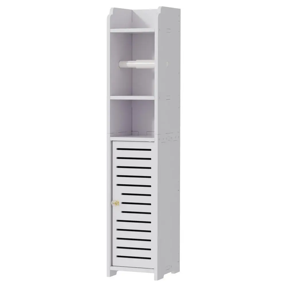 Bathroom Cabinet Toilet Roll Holder 3 Tier Floor Standing Tissue Storage Organizer Wooden Bathroom Shelf Cabinet