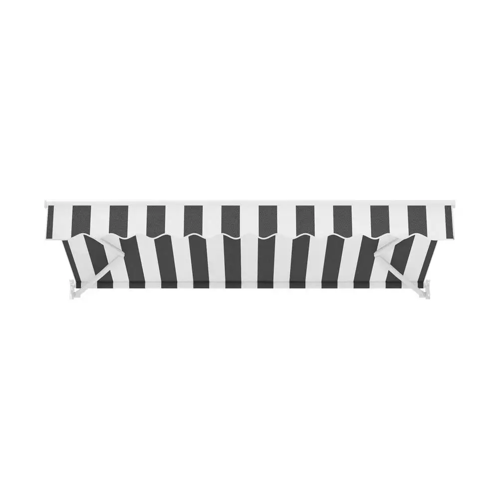 Retractable Folding Arm Motorized Sunshade Awning 2.5x2m Grey White