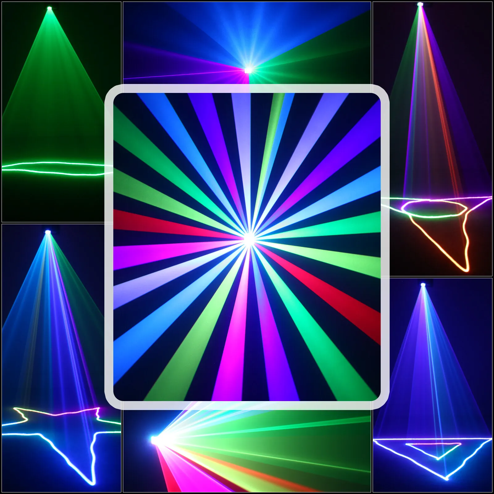 RGB Laser Beam Projector DJ Disco Light Effect Party DMX Strobe Stage Lighting