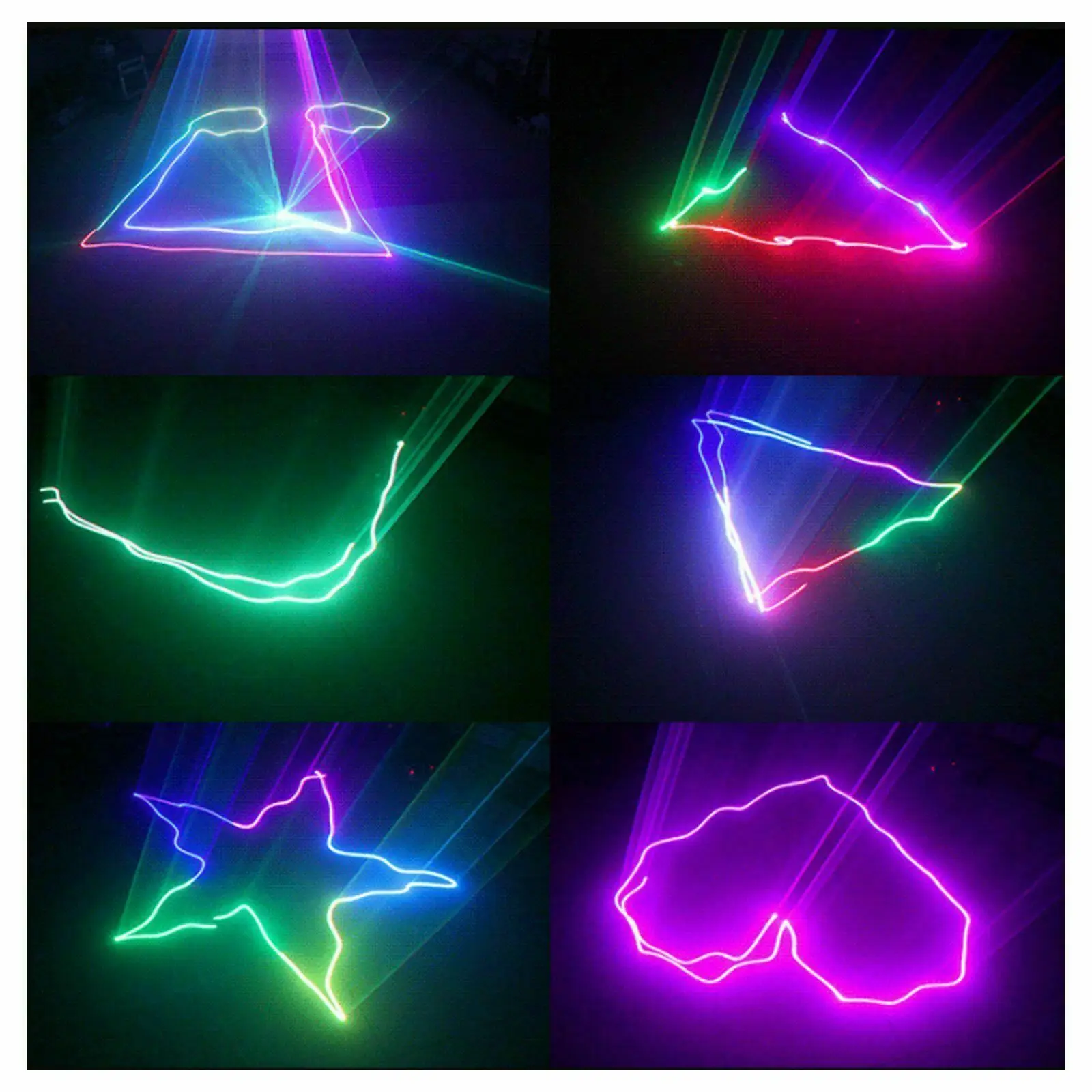 RGB Laser Beam Projector DJ Disco Light Effect Party DMX Strobe Stage Lighting