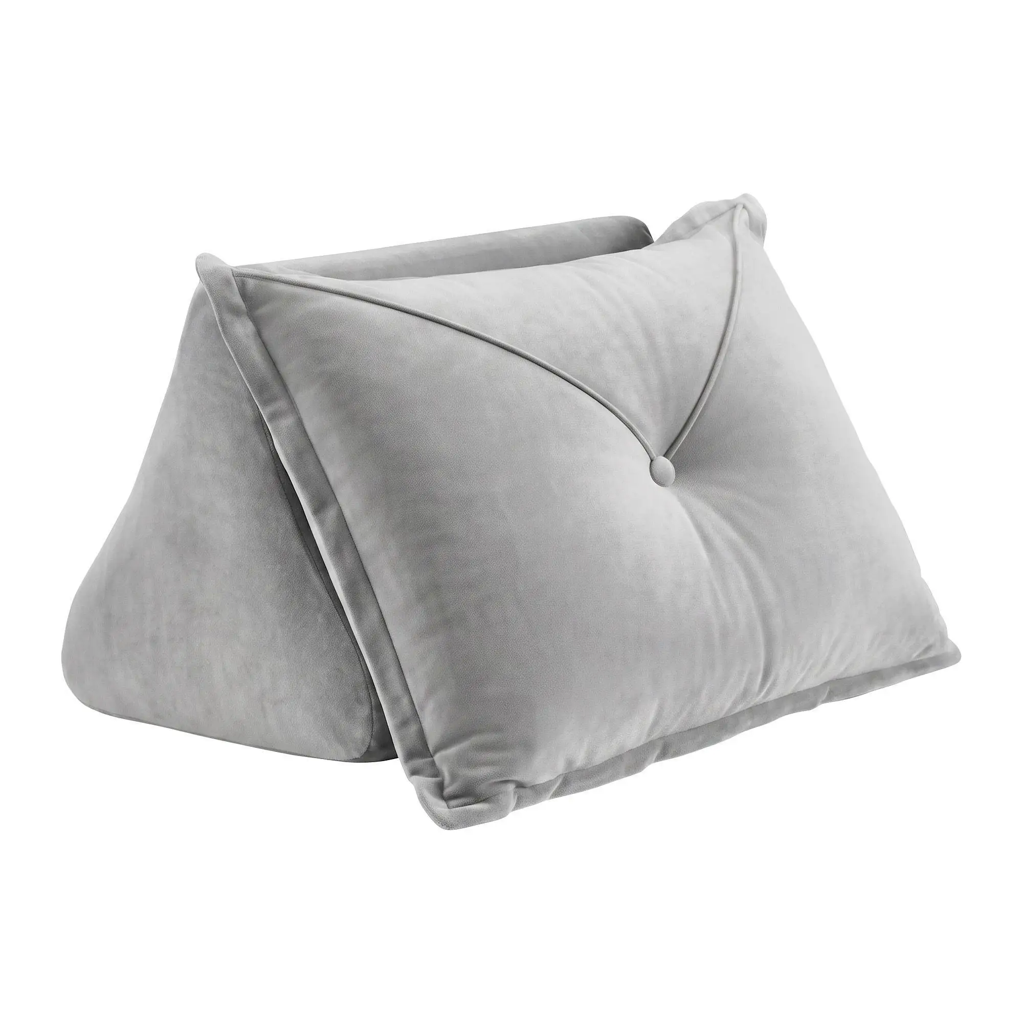 Ergonomic Bed Back Support Pillow with High Density Base Shredded Foam Velvet Cover for gaming Nursing Reading and Floor Seating