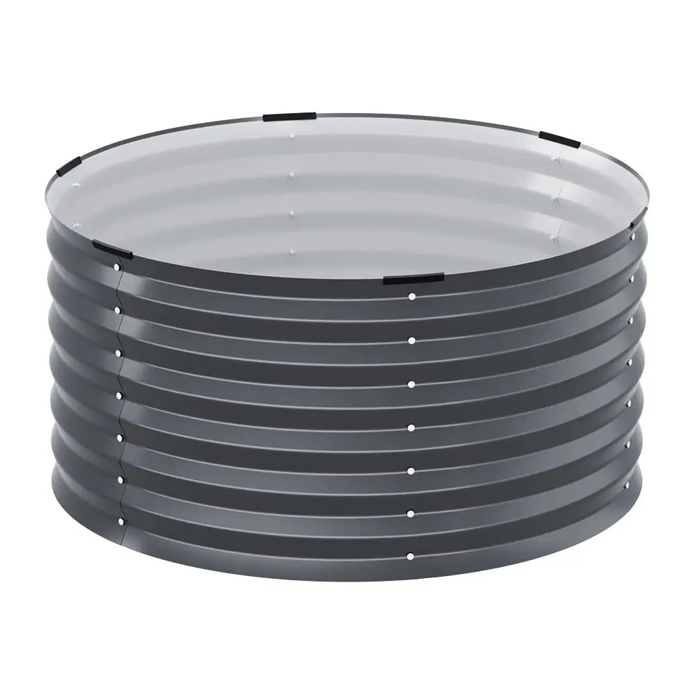Galvanized Steel Raised Garden Bed 90x45cm Planter Box Outdoor Vegetable Container