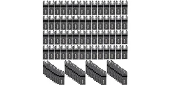 VEVOR 100PCS Oscillating Saw Blades Quick Release Multitool BladesKit HCS Tool Blades Cut Cutter for Wood Plastic Metal Nails
