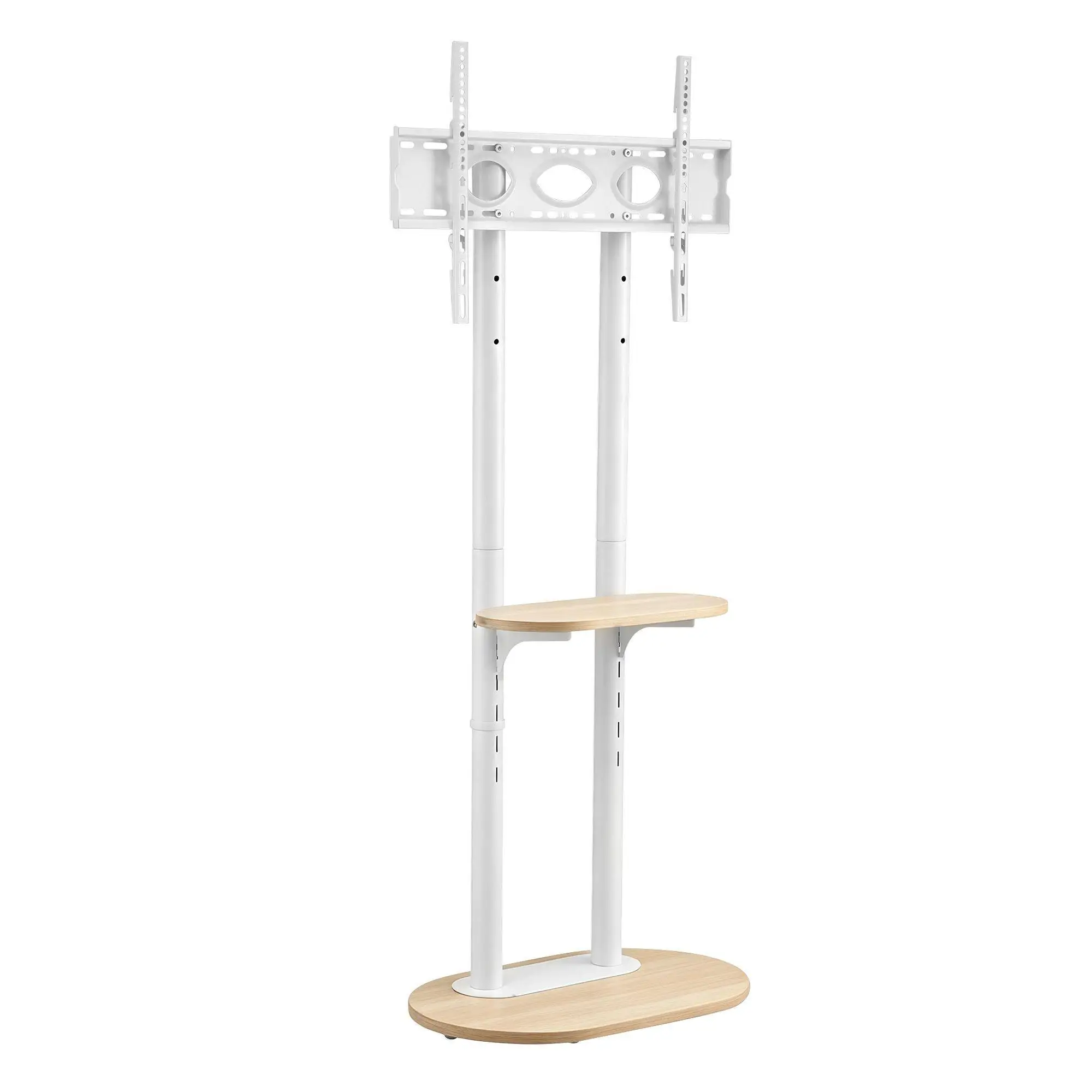 Mobile TV Floor Stand for 40 to 75 Inch Universal Adjustable Shelves with Wheels Mobility Stand