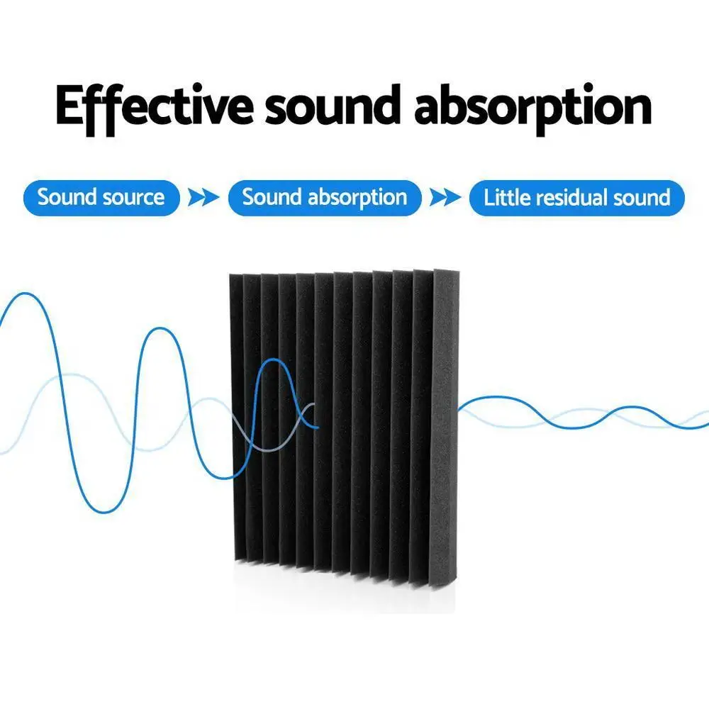 60Pcs Acoustic Foam Panels 30x30x5cm Studio Sound Absorption Wedge Treatment Panels for Recording Room Noise Reduction Decoration