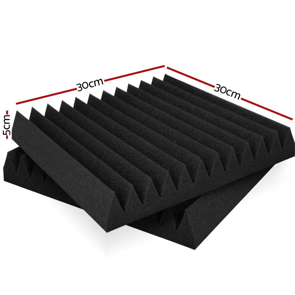 60Pcs Acoustic Foam Panels 30x30x5cm Studio Sound Absorption Wedge Treatment Panels for Recording Room Noise Reduction Decoration