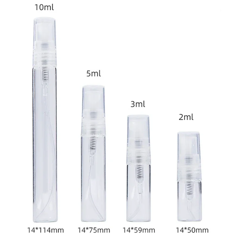 8pcs/lot 2ml 3ml 5ml 10ml mini Portable Glass Spray Perfume Bottle, Small Refillable Sample Perfume Atomizer Bottles