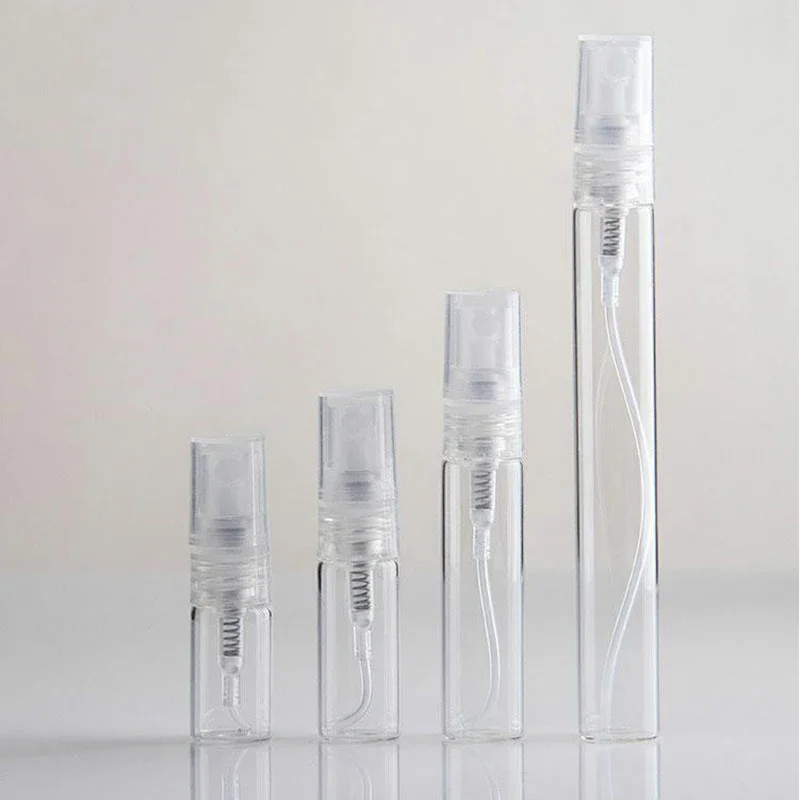 8pcs/lot 2ml 3ml 5ml 10ml mini Portable Glass Spray Perfume Bottle, Small Refillable Sample Perfume Atomizer Bottles