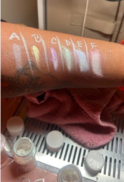 6Colors/Set Aurora Mermaid Chrome Nail Powder White Pearl Irridescent Mica Powder Chameleon Glitter Unicorn Chrome Nails Powder