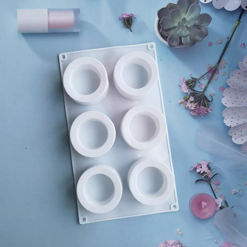 Silicone 6-Link Concave Cup Cake Mold Dimpled Cupcake Mold DIY Cake Chocolate Maker Tool Kitchen Baking Tool Accessories
