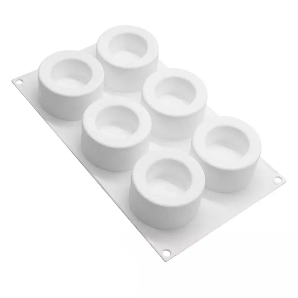 Silicone 6-Link Concave Cup Cake Mold Dimpled Cupcake Mold DIY Cake Chocolate Maker Tool Kitchen Baking Tool Accessories