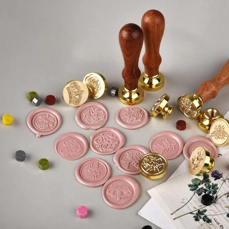 Wax Seal Copper Head Curlicue Vintage Rose DIY Scrapbooking Vintage Wax Sealing Stamp Invitation/Envelop Gift