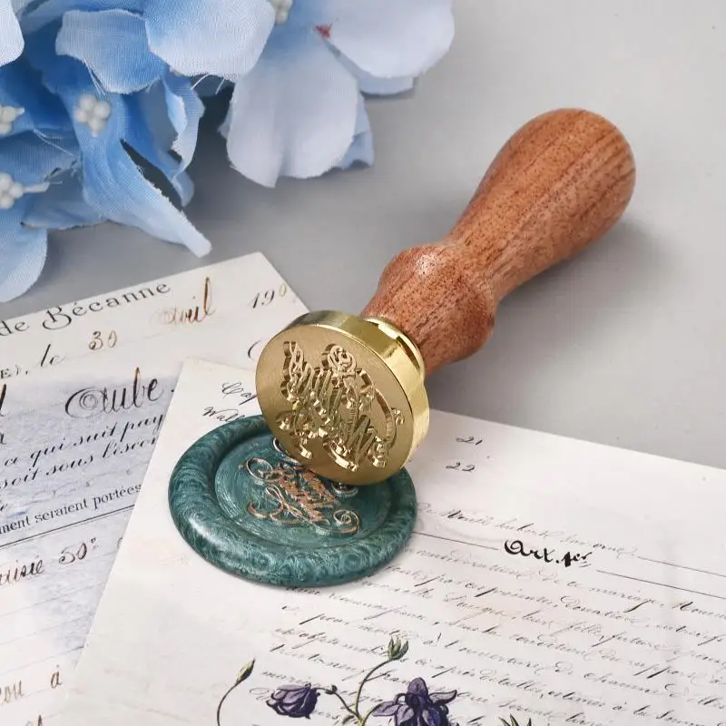 Wax Seal Copper Head Curlicue Vintage Rose DIY Scrapbooking Vintage Wax Sealing Stamp Invitation/Envelop Gift